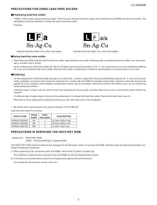 Сервисная инструкция SHARP LC-32R24B