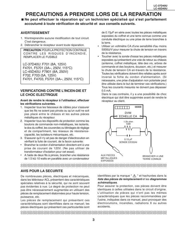 Сервисная инструкция Sharp LC-37D40U, LC-45D40U