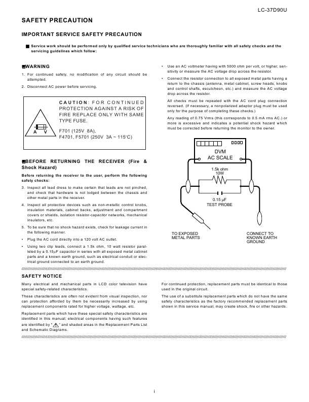 Сервисная инструкция Sharp LC-37D90