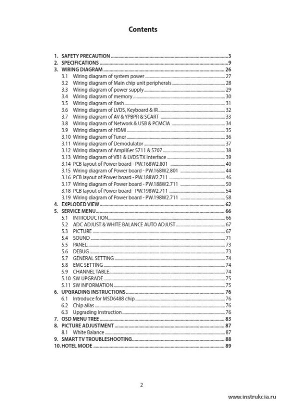 Сервисная инструкция SHARP LC-43CUF8472ES, 65CUG8062E