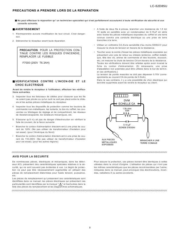 Сервисная инструкция Sharp LC-52D85U