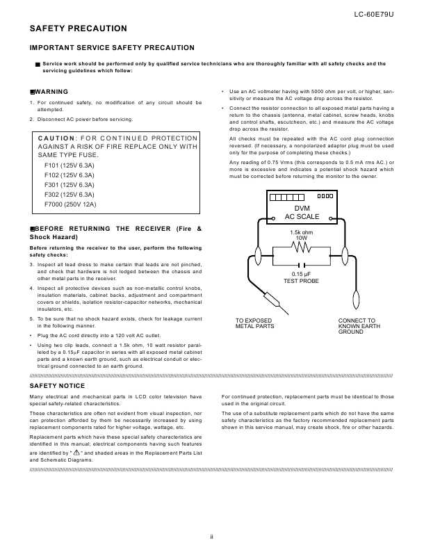 Сервисная инструкция Sharp LC-60E79U