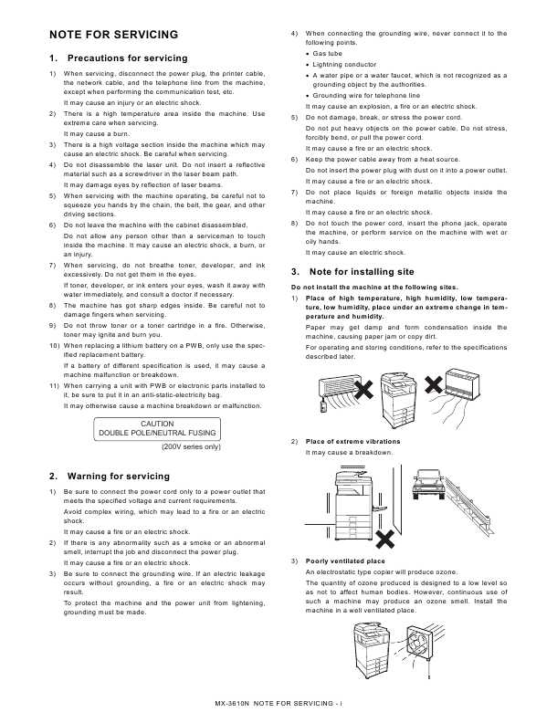 Сервисная инструкция Sharp MX-2310U, 2610N, 3110N, 3610N