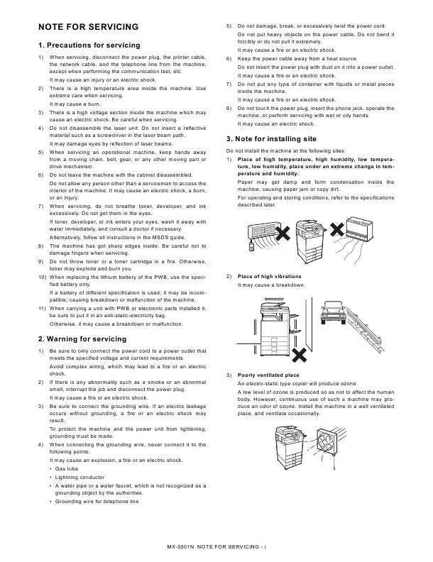 Сервисная инструкция Sharp MX-4100N, 4101N, 5000N, 5001N