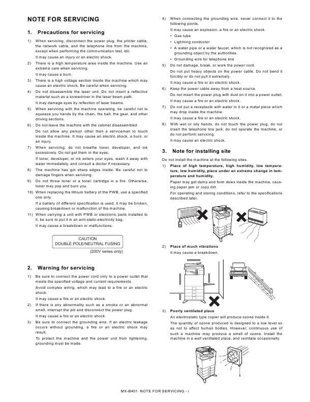 Сервисная инструкция Sharp MX-B401