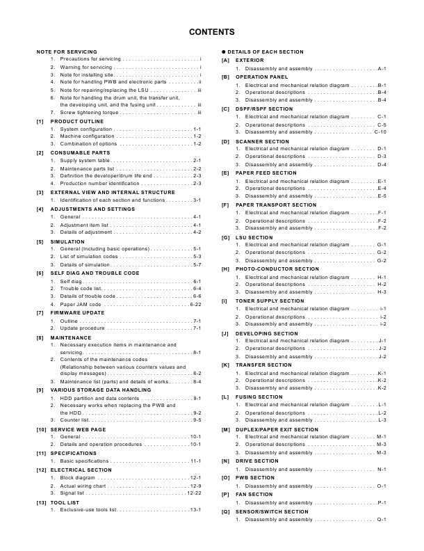 Сервисная инструкция Sharp MX-M283, M363, M453, M503