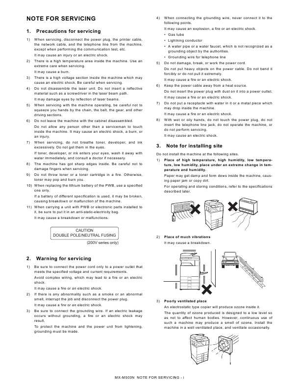 Сервисная инструкция Sharp MX-M283, M363, M453, M503