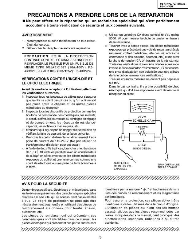 Сервисная инструкция Sharp PZ-43HV2, PZ-43HV2E, PZ-43HV2U