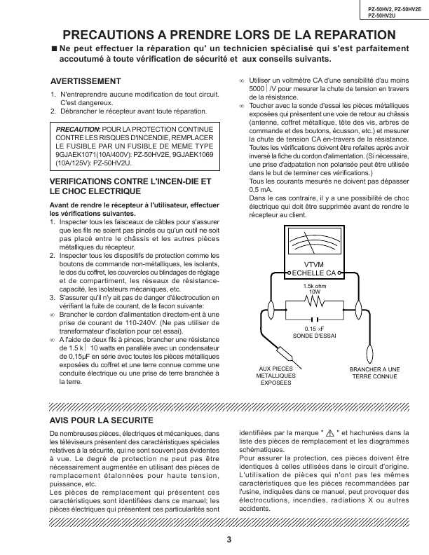 Сервисная инструкция Sharp PZ-50HV2