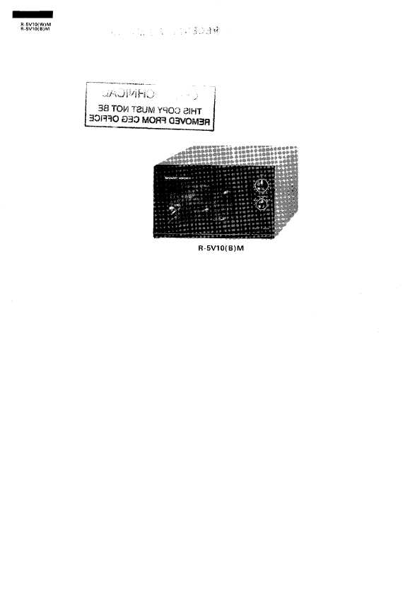 Сервисная инструкция Sharp R-5V10