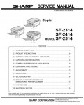 Сервисная инструкция Sharp SF-2314, SF-2414, SF-2514