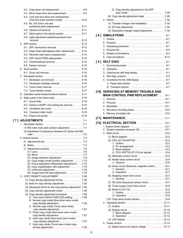 Сервисная инструкция Sharp SF-2314, SF-2414, SF-2514