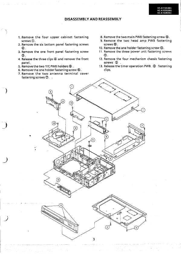 Сервисная инструкция Sharp VC-A103Q R, VC-A116S