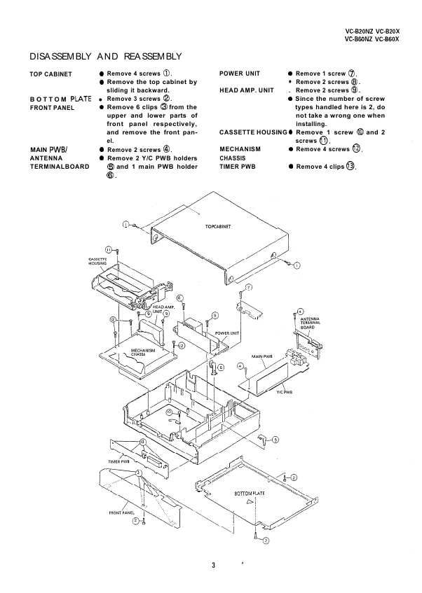 Сервисная инструкция Sharp VC-B20, VC-B60