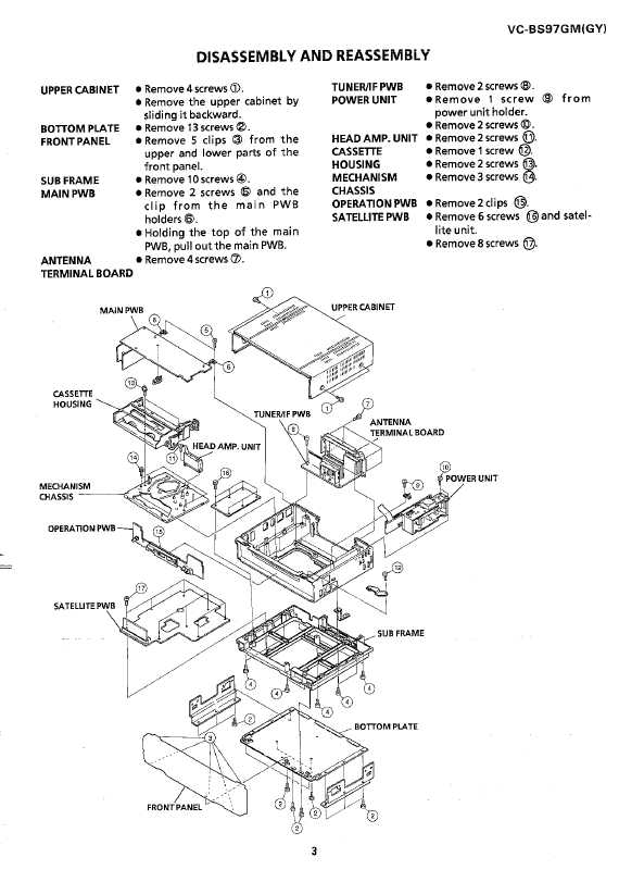 Сервисная инструкция Sharp VC-BS97GM