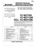 Сервисная инструкция Sharp VC-M27, VC-M271-GM, VC-M251SM