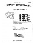 Сервисная инструкция Sharp VL-MX7, VL-MX98E