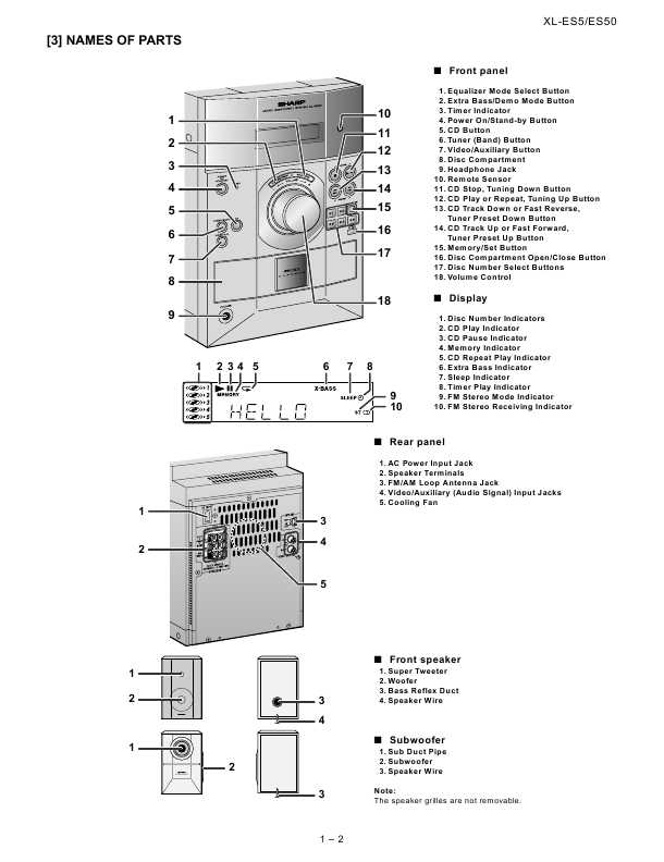 Сервисная инструкция SHARP XL-ES5, XL-ES50