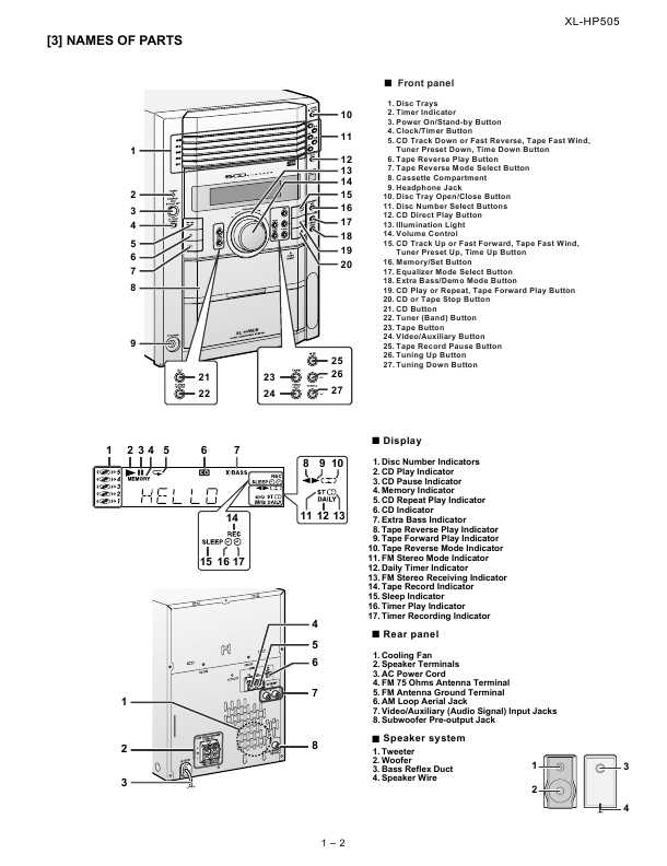 Сервисная инструкция Sharp XL-HP505