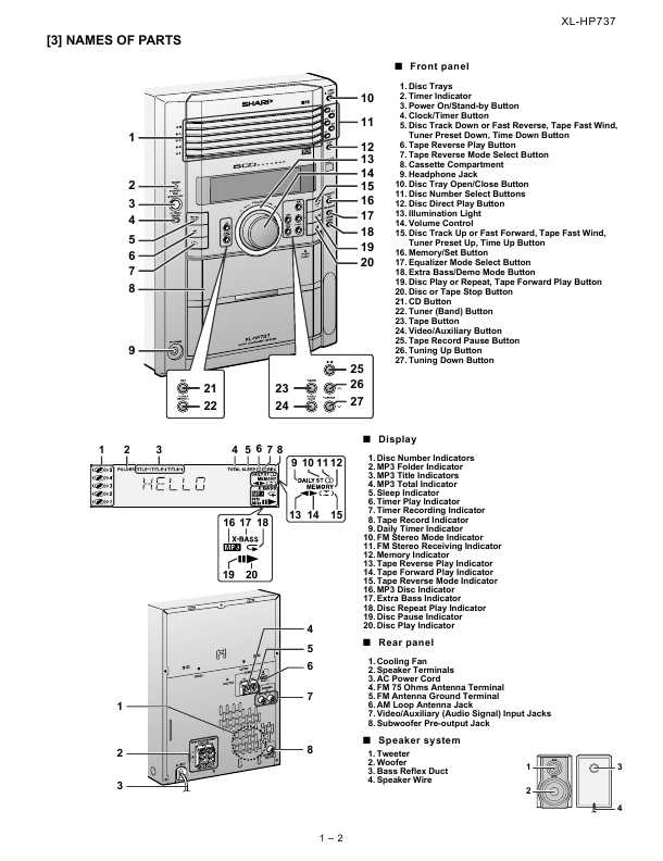 Сервисная инструкция SHARP XL-HP737