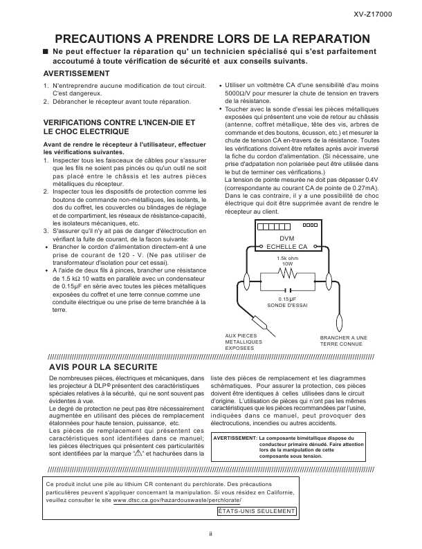 Сервисная инструкция SHARP XV-Z17000