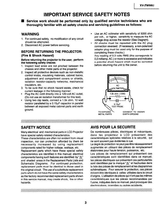 Сервисная инструкция Sharp XV-ZW99U