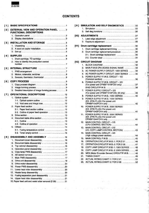 Сервисная инструкция Sharp Z-21, Z-26