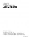 Сервисная инструкция SONY AC-MC800G, 2ND, ED, REV.1