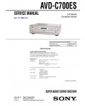 Сервисная инструкция Sony AVD-C700ES