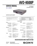 Сервисная инструкция Sony AVD-K600P