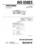 Сервисная инструкция Sony AVD-S500ES