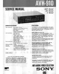 Сервисная инструкция Sony AVH-910