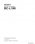 Сервисная инструкция SONY BC-L160, MM, 1st-edition