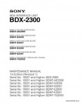 Сервисная инструкция SONY BDX-2300, MM, 1st-edition, REV.1