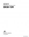 Сервисная инструкция SONY BKM-15R, 1st-edition