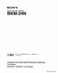 Сервисная инструкция SONY BKM-24N, 1st-edition, OMM