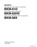 Сервисная инструкция SONY BKM-61D, 1st-edition