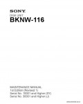 Сервисная инструкция SONY BKNW-116, MM, 1st-edition, REV.1