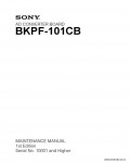 Сервисная инструкция SONY BKPF-101CB, MM, 1st-edition