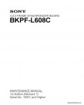 Сервисная инструкция SONY BKPF-L608C, MM, 1st-edition, REV.1