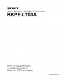 Сервисная инструкция SONY BKPF-L703A, MM, 1st-edition, REV.1