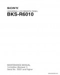 Сервисная инструкция SONY BKS-R6010, MM, 1st-edition, REV.1