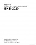 Сервисная инструкция SONY BKSI-2020, MM, 1st-edition, REV.1
