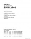 Сервисная инструкция SONY BKSI-2440, MM, 2ND, ED