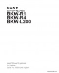 Сервисная инструкция SONY BKW-R1, MM, 1st-edition