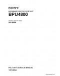 Сервисная инструкция SONY BPU4800, FM, 1st-edition