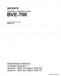 Сервисная инструкция SONY BVE-700, MM, 1st-edition, REV.1