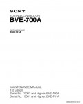 Сервисная инструкция SONY BVE-700A, MM, 1st-edition