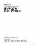 Сервисная инструкция SONY BVF-20W, MM, 3RD, EDITIOON