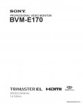 Сервисная инструкция SONY BVM-E170, 1st-edition